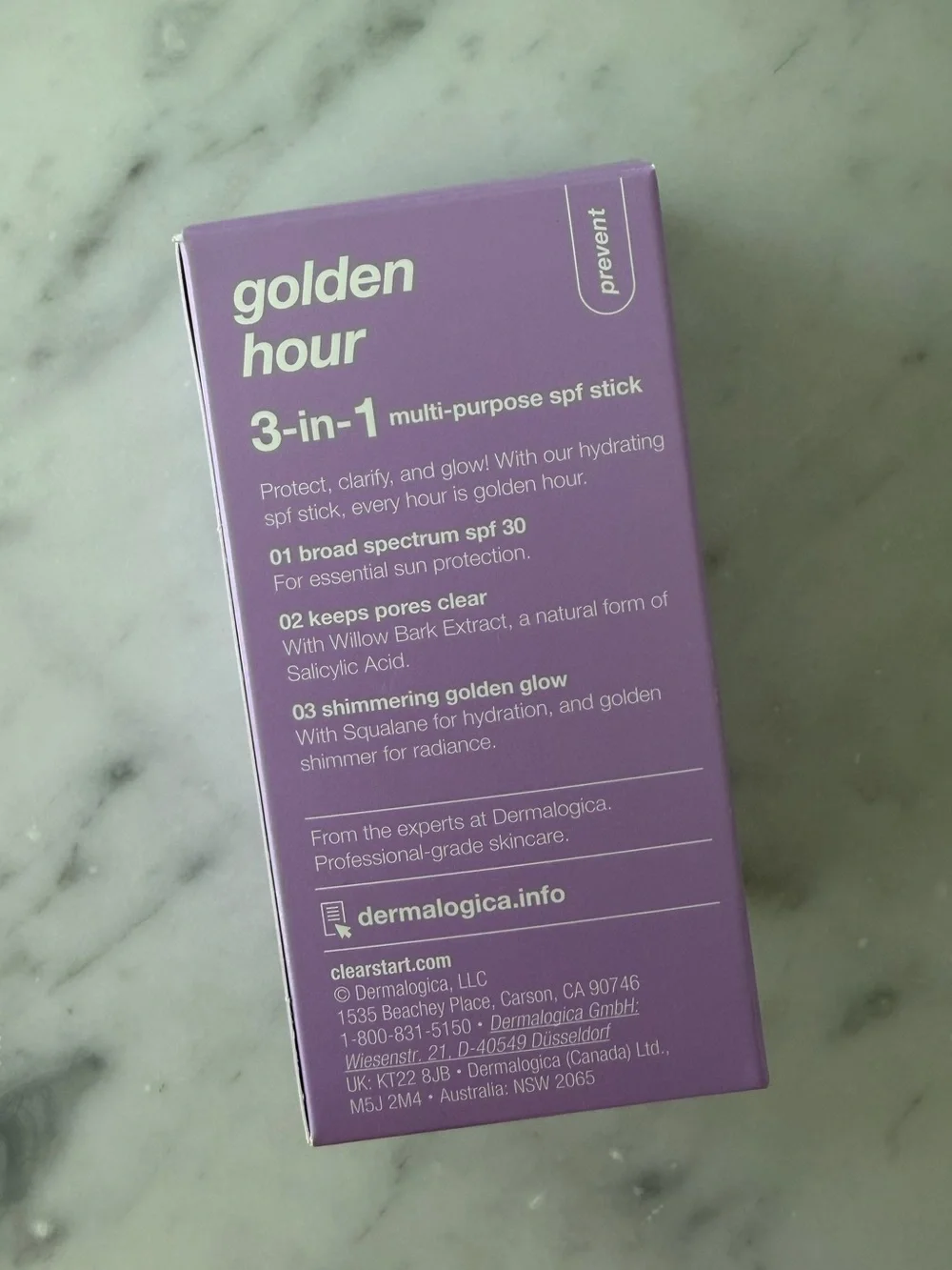 BRAND NEW dermalogica Clear Start golden hour hydrating spf30 stick